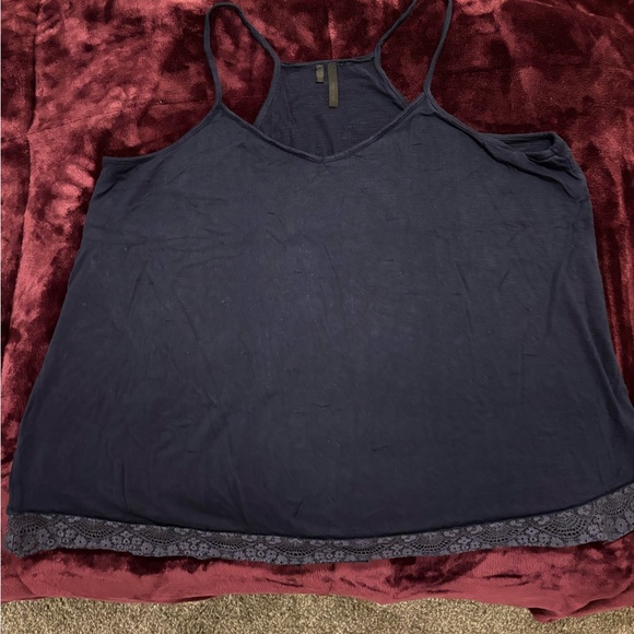 Maurices Tops - Maurice’s Navy Blue Lace Trim Camisole
